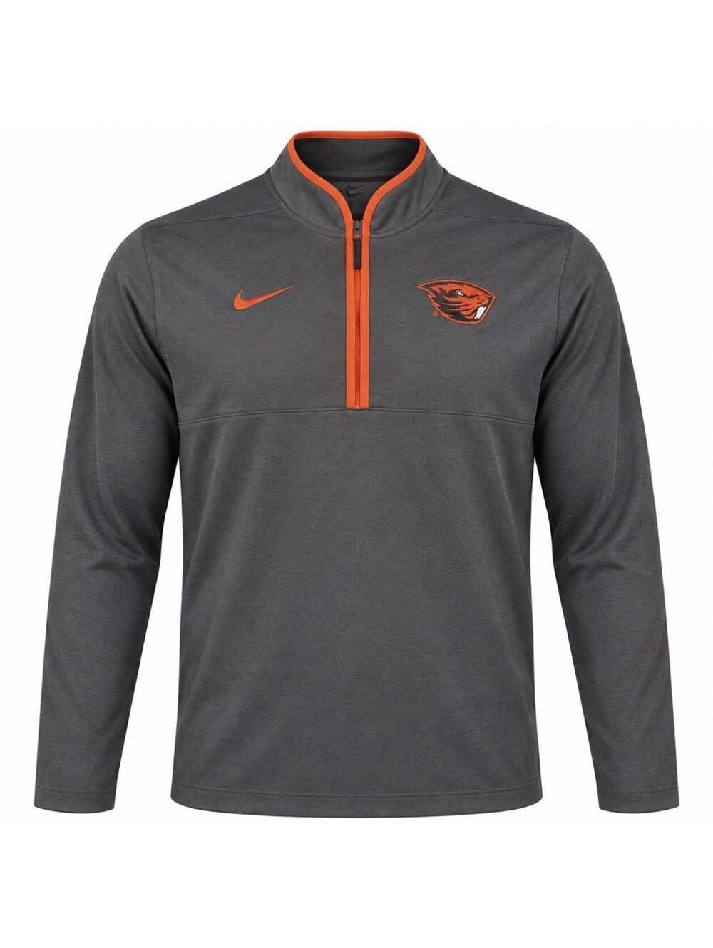 Nike Oregon State Beavers Dri-FIT Victory 1/4 Zip Men’s 2XL Gray Orange NWT